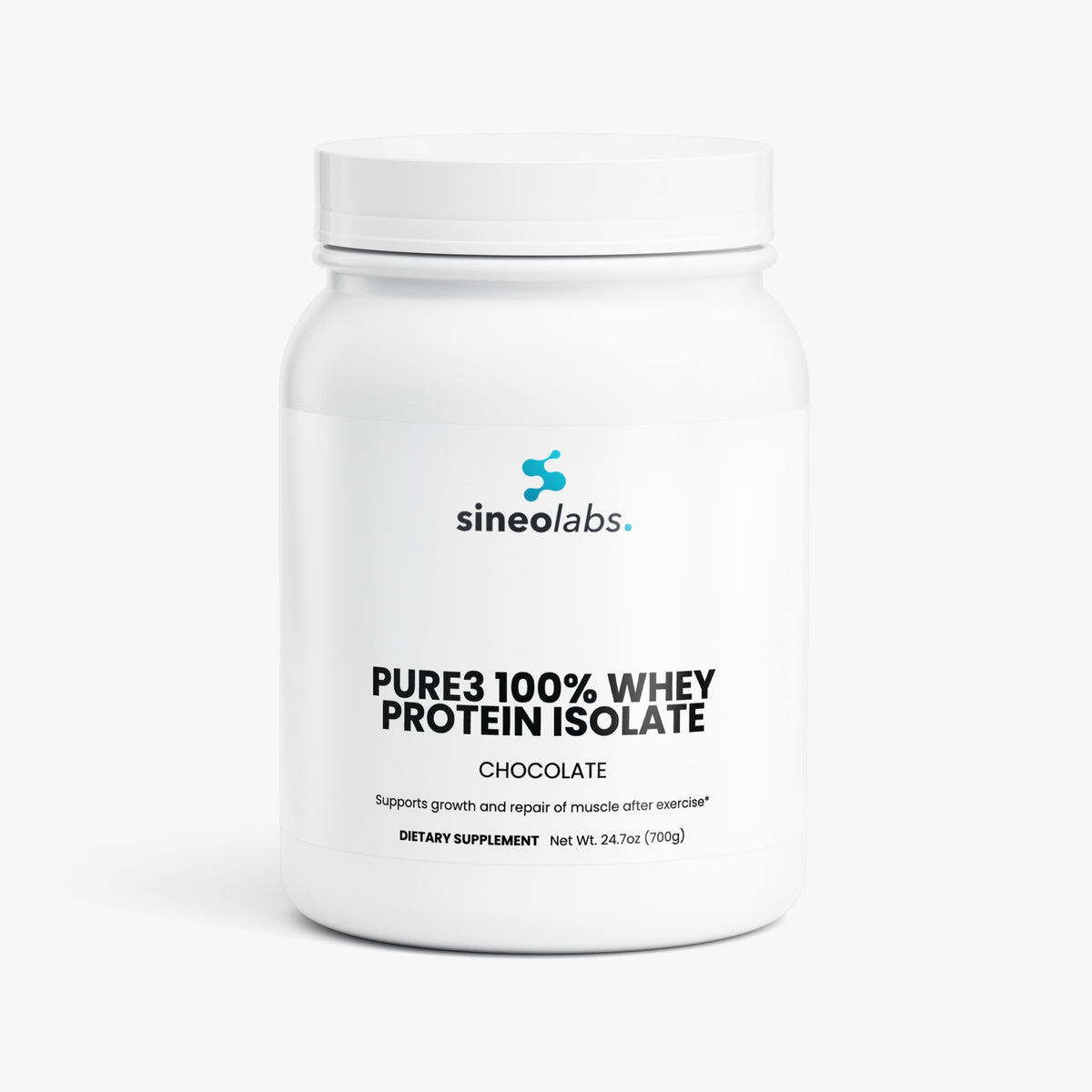 Pure3 100% Whey Isolate, 18g Protein, Chocolate