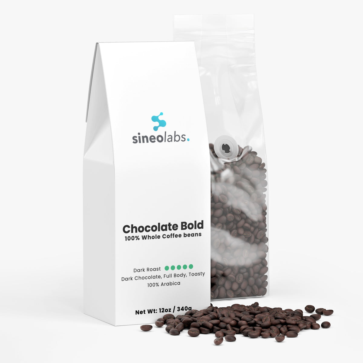 Chocolate Bold Dark Roast Coffee, Whole Bean 12oz