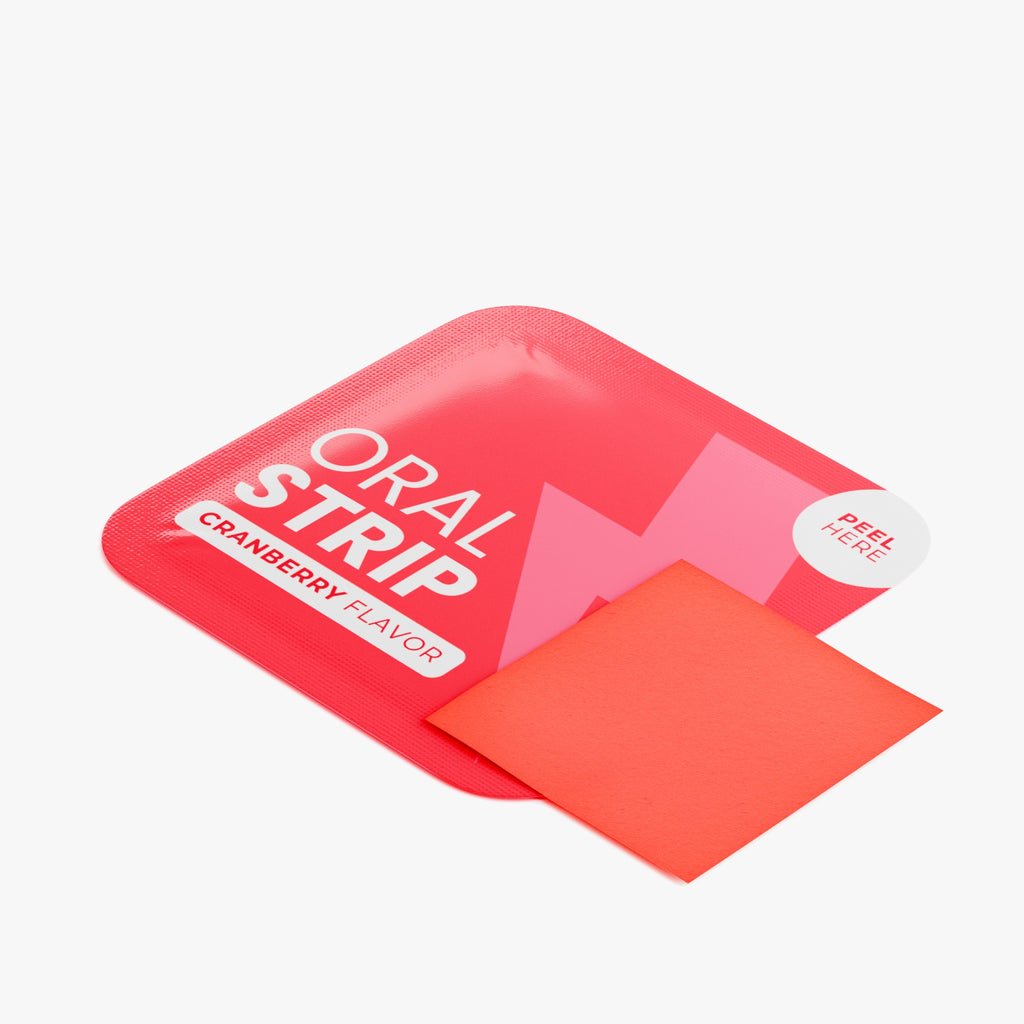 Energy Oral Strips, 50mg Caffeine, Cranberry