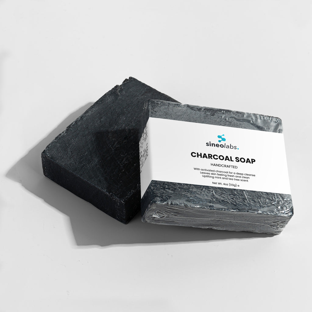 Charcoal Soap Bar with Tea Tree & Peppermint