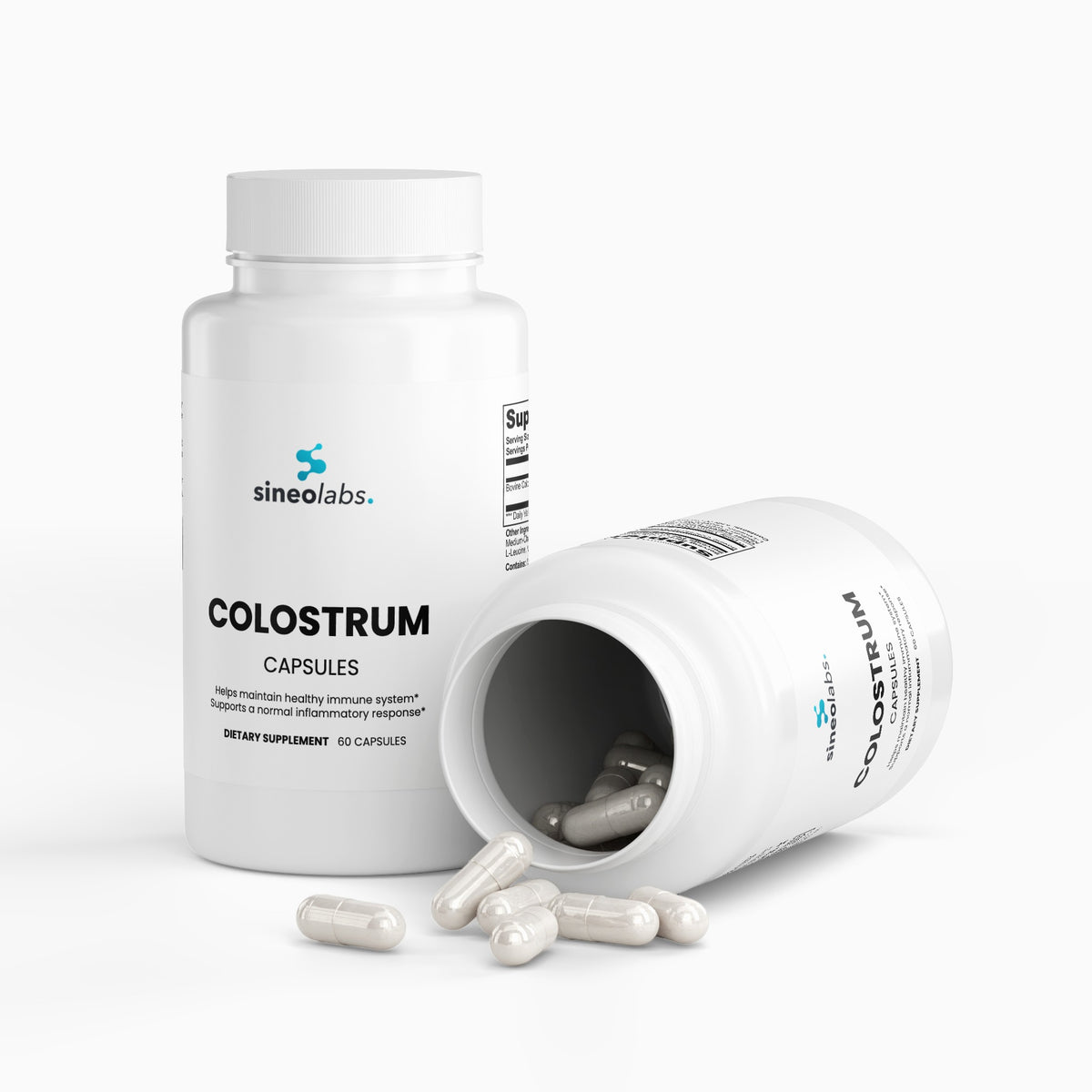 Bovine Colostrum Capsules 500mg, 25% IgG, 60 Count