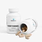 Sleep Formula: bottle tipped open