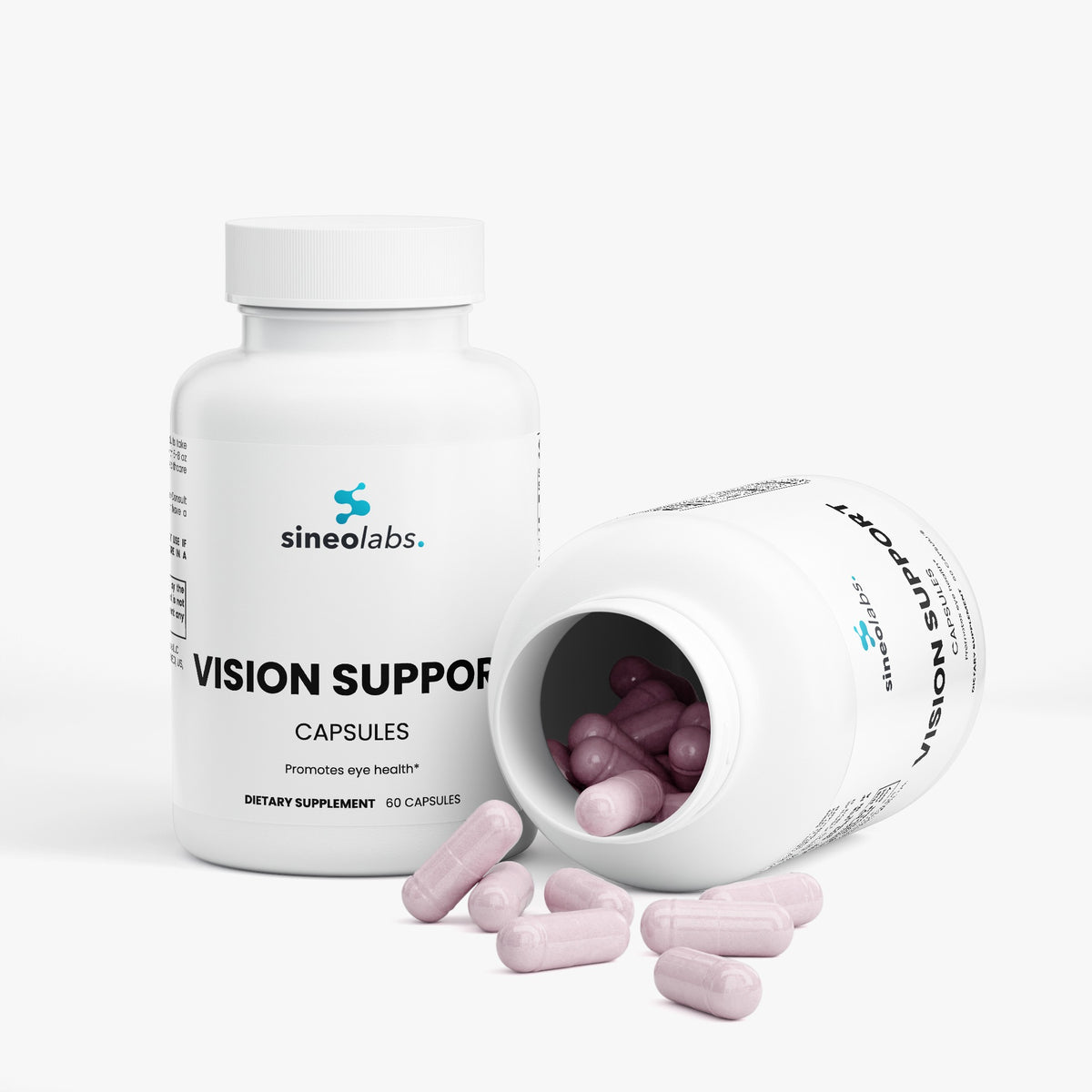 Vision Support Formula: bottle tipped open