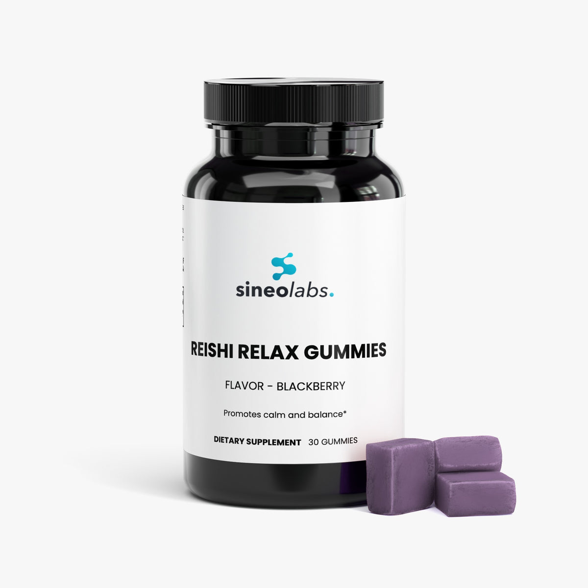 Reishi Relax Gummies with L-Theanine, Blackberry