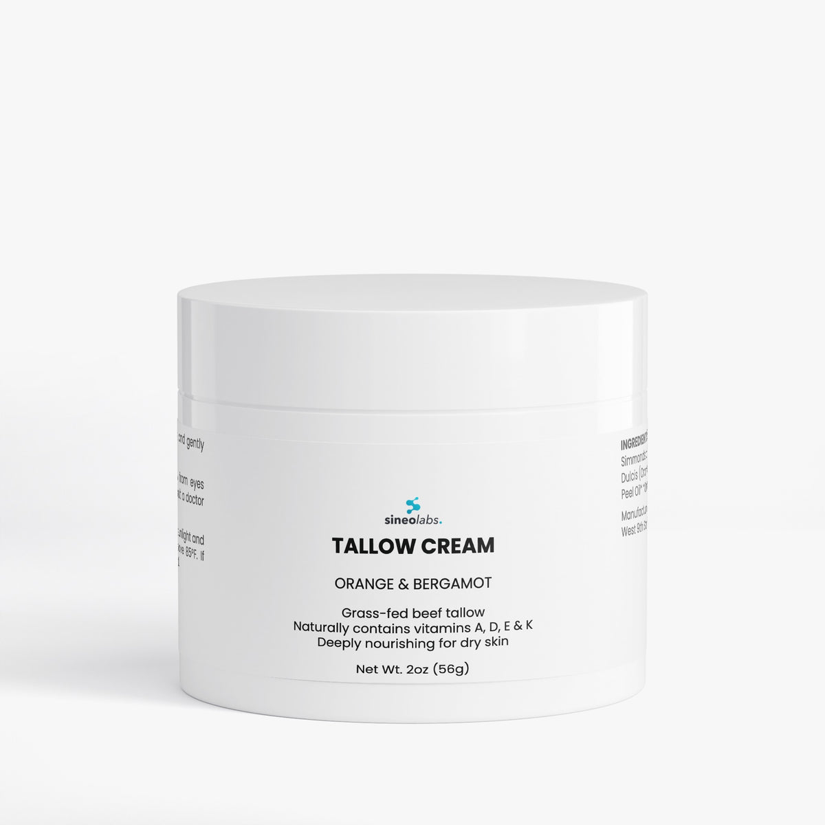 Tallow Cream Orange & Bergamot, 2oz