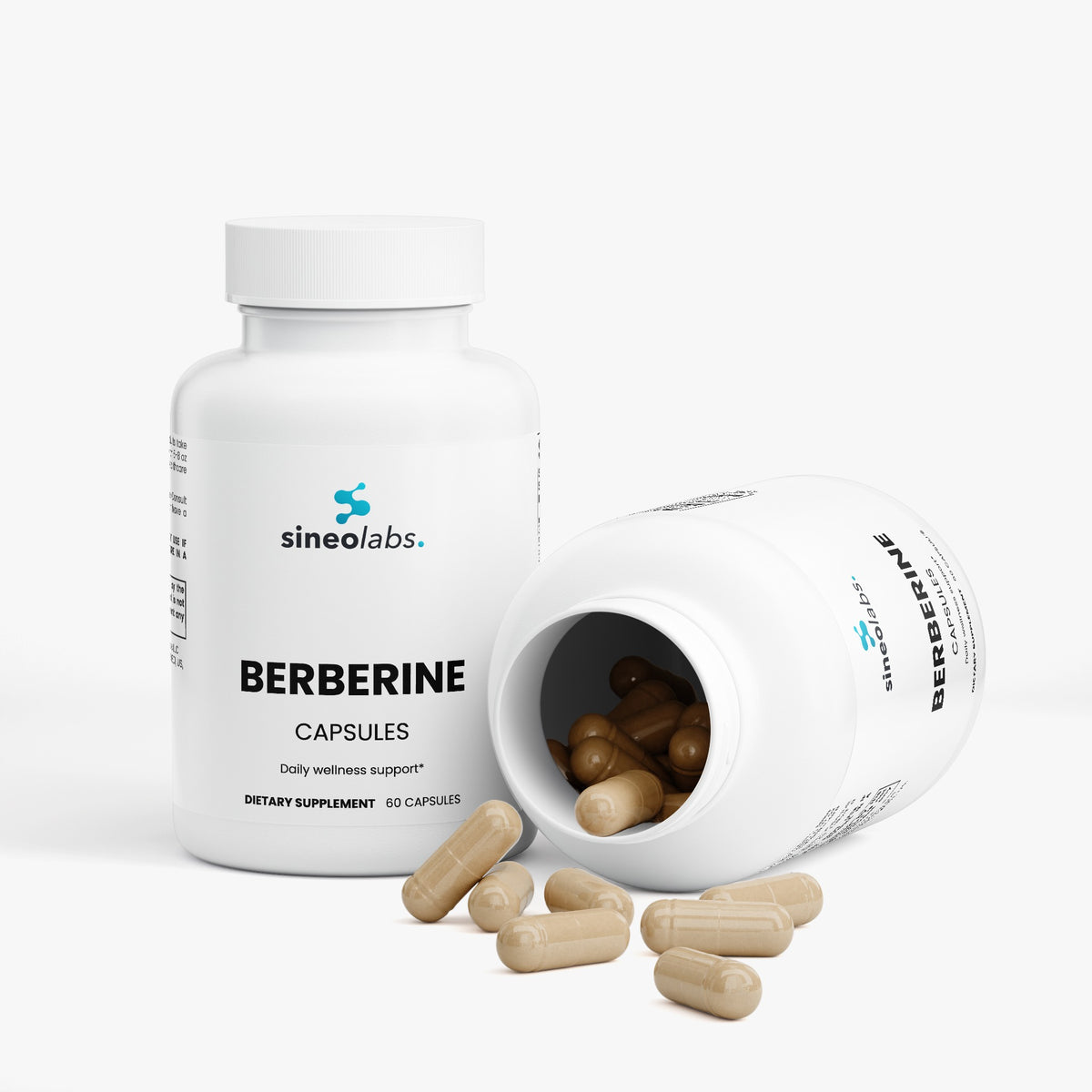 Berberine: bottle tipped open