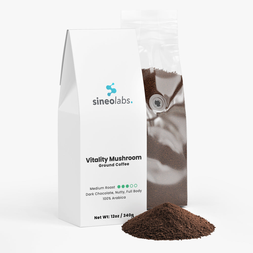 Vitality Mushroom Medium Roast Coffee, Ground 12oz