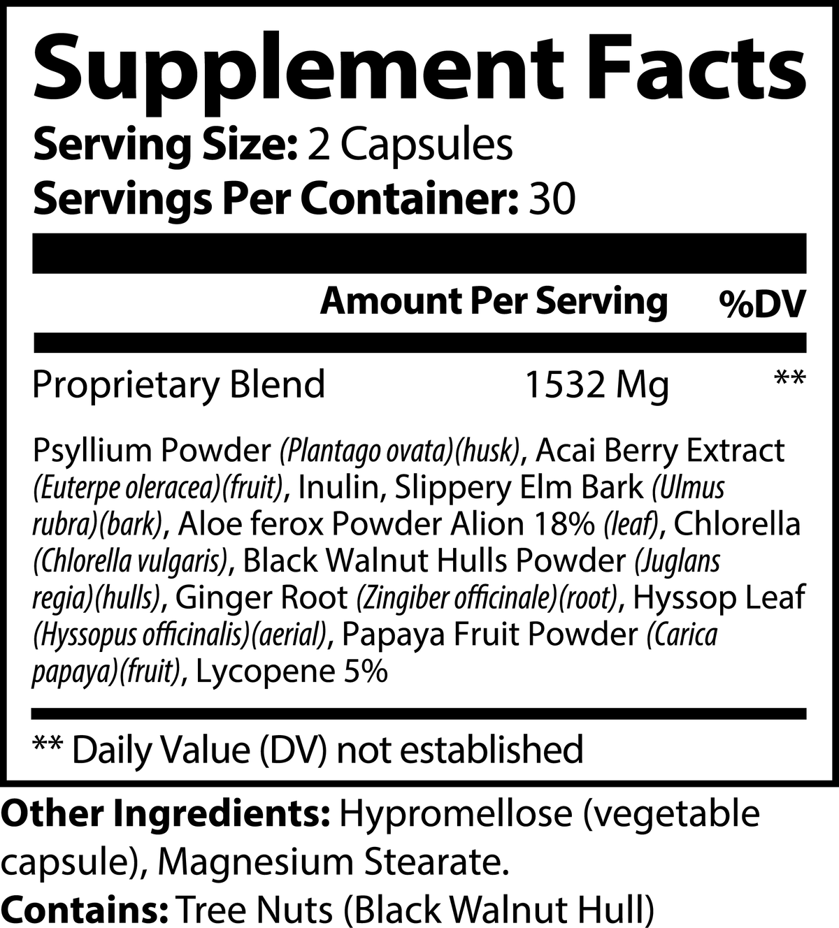 Acai & Psyllium Blend Capsules