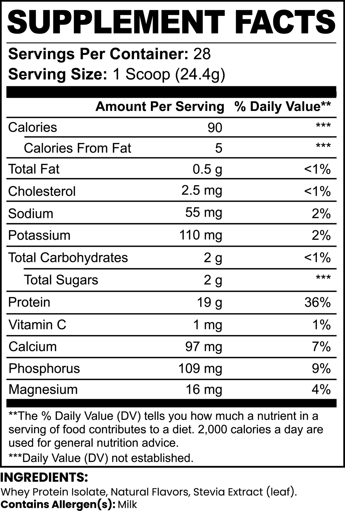 Pure3 100% Whey Isolate, 19g Protein, Vanilla