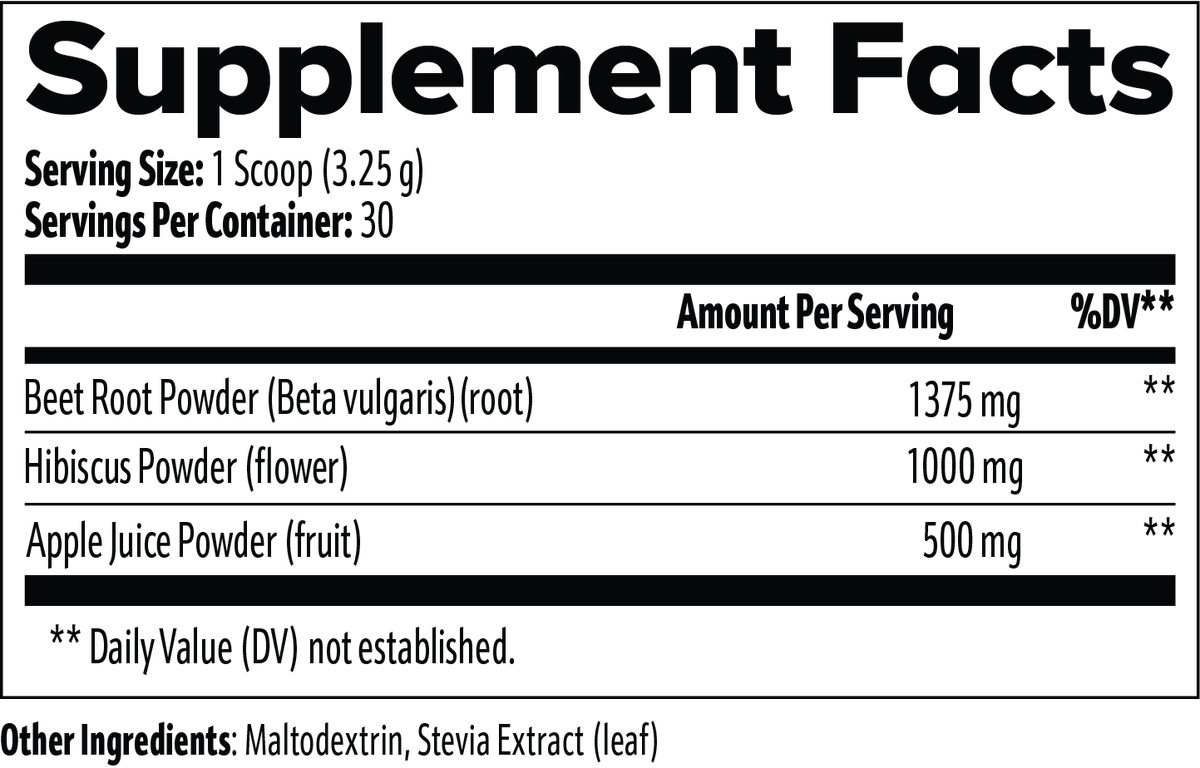 Beetroot Powder 1,375mg with Hibiscus & Apple
