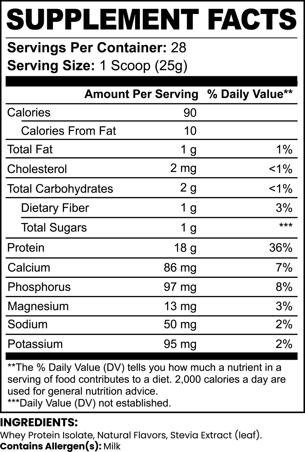 Pure3 100% Whey Isolate, 18g Protein, Chocolate