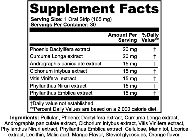 Turmeric & Amla Herbal Oral Strips, Mango Orange