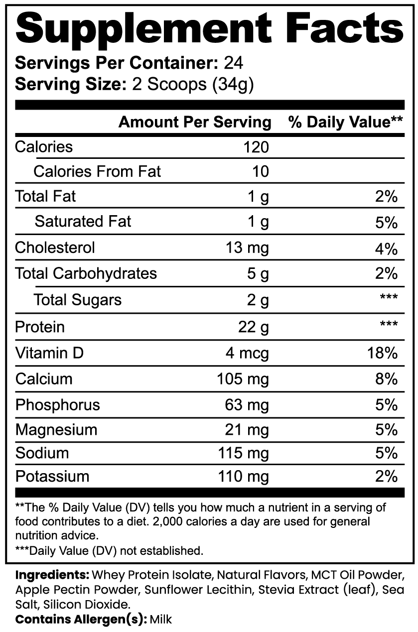 Advanced 100% Whey Isolate, 22g Protein, Vanilla
