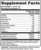 Bee Bread Powder 2,500mg with Royal Jelly & Propolis