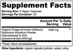 Organic Chaga Mushroom Capsules 1,000mg