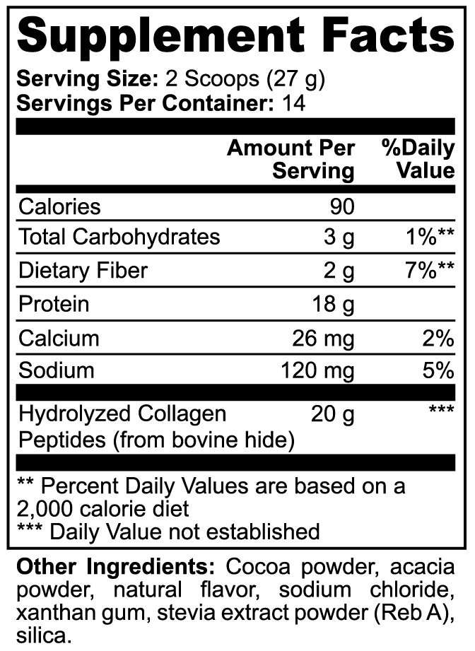 Grass-Fed Collagen Peptides Powder, Chocolate