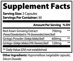 Ginkgo Biloba + Red Asian Ginseng Capsules