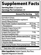 Epimedium Blend Capsules 1,000mg with Maca