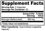 Moringa Pure Leaf Capsules 800mg, 60 Count