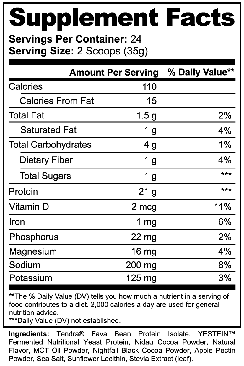 Plant Protein Powder, 21g Protein, Chocolate