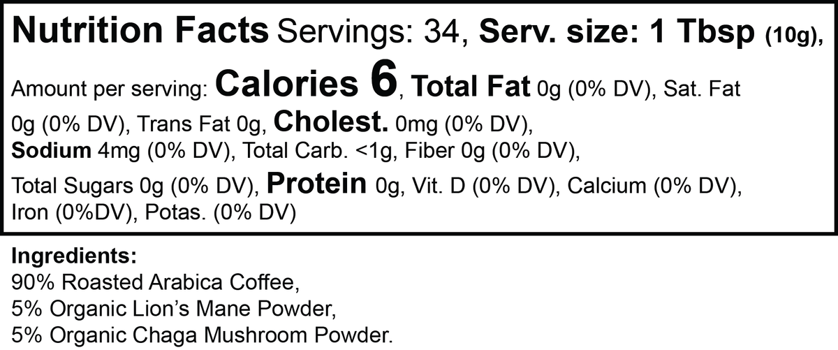 Vitality Mushroom Medium Roast Coffee, Ground 12oz