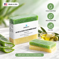 Aloe & Cool Cucumber Soap Bar with Shea Butter: Cool, Fresh Feel, Aloe & Plant Oils, 4 oz Bar
