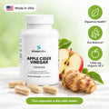 Organic Apple Cider Vinegar Capsules 1,000mg: Digestive Health, Gut Balance, 1,000 mg Organic ACV