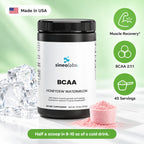 BCAA Post Workout Powder 2:1:1, Honeydew Watermelon: Muscle Recovery, BCAA 2:1:1, 45 Servings