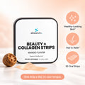 Beauty + Collagen Oral Strips, Mango: Healthy-Looking Skin, Hair & Nails, 30 Oral Strips