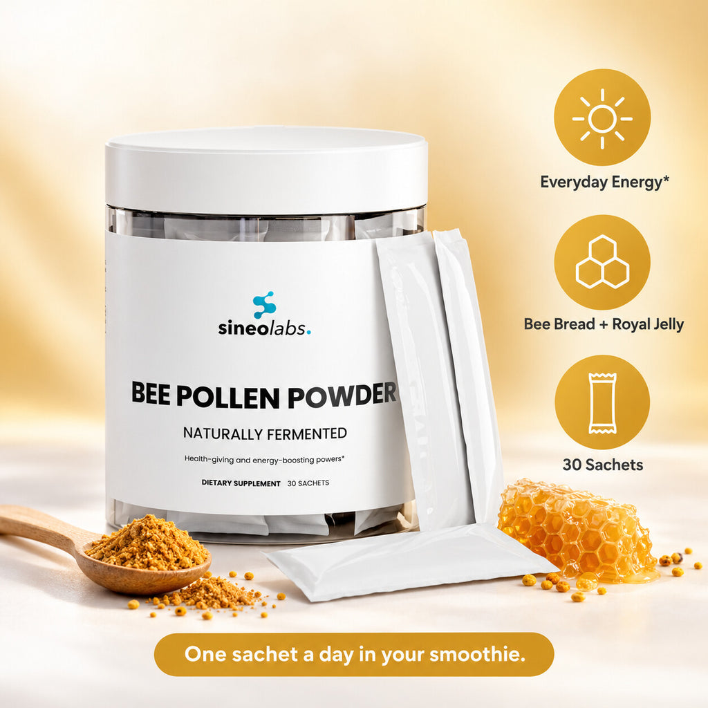 Bee Bread Powder 2,500mg with Royal Jelly & Propolis: Everyday Energy, Bee Bread + Royal Jelly, 30 Sachets