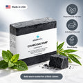 Charcoal Soap Bar with Tea Tree & Peppermint: Peppermint & Tea Tree, Activated Charcoal, Face & Body