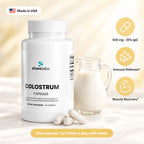 Bovine Colostrum Capsules 500mg, 25% IgG, 60 Count: 500 mg · 25% IgG, Immune Defenses, Muscle Recovery