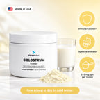 Bovine Colostrum Powder 2,300mg with 575mg IgG: Immune Function, Digestive Wellness, 575 mg IgG per Scoop