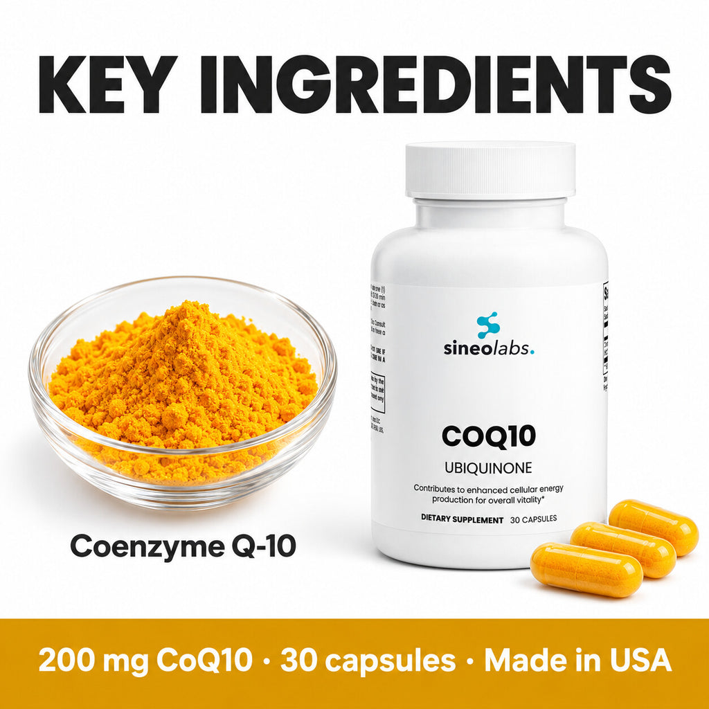 CoQ10 Ubiquinone 200mg Capsules: Coenzyme Q-10