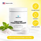 Creatine Hydration Powder 5,000mg, Lemon: Strength & Power, Hydration, 5,000 mg Creatine