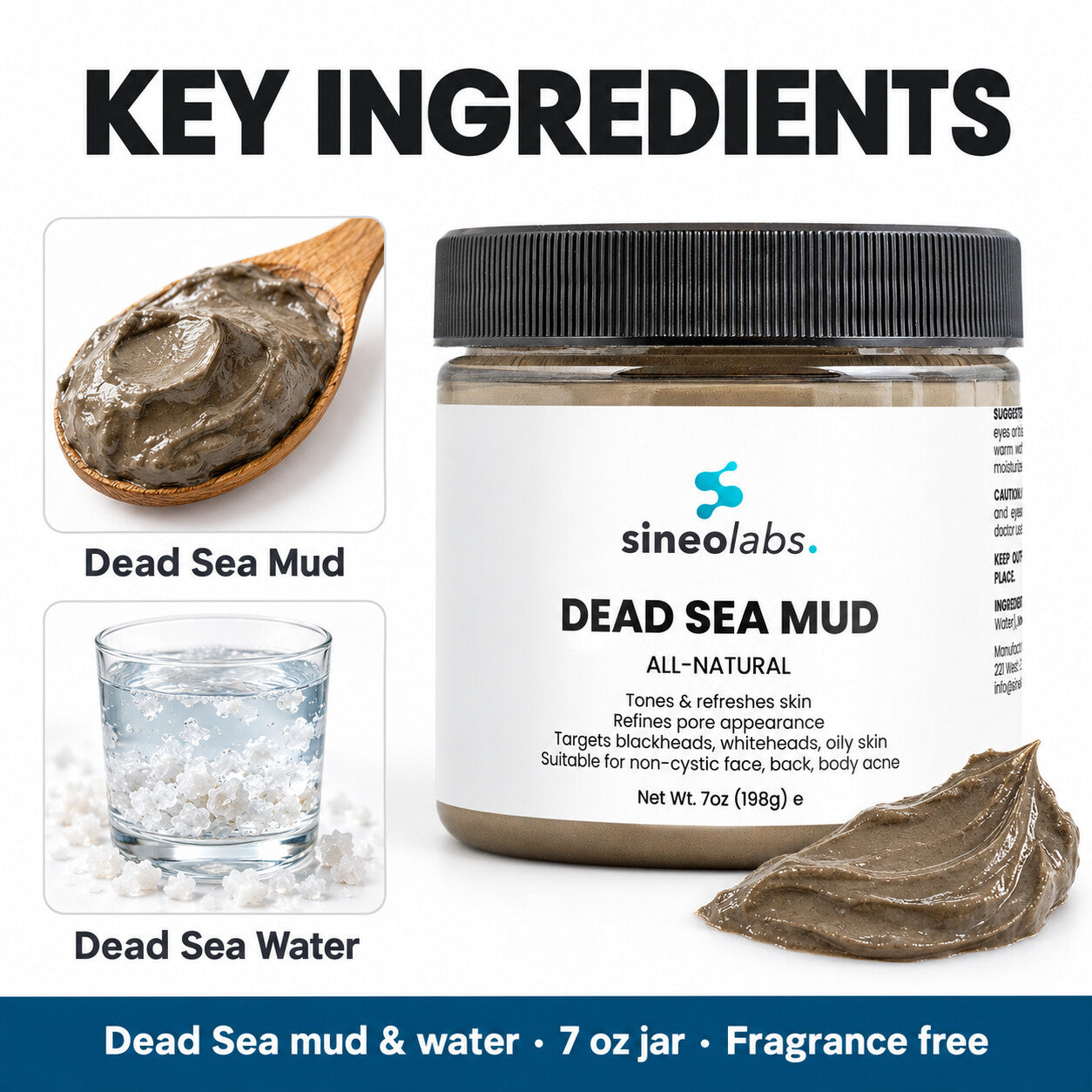 Dead Sea Mud Mask for Face & Body: Dead Sea Mud, Dead Sea Water