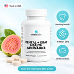 Dental + Oral Health Probiotic Chewables: Healthy Mouth, 4 Billion CFU, 30 Chewables