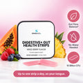 Digestive + Gut Health Strips, 10 Billion CFU: Gut Flora Balance, No Water Needed, 10 Billion CFU