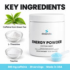 Energy Powder, 200mg Caffeine, Cotton Candy: Caffeine from Green Tea, L-Theanine, Taurine