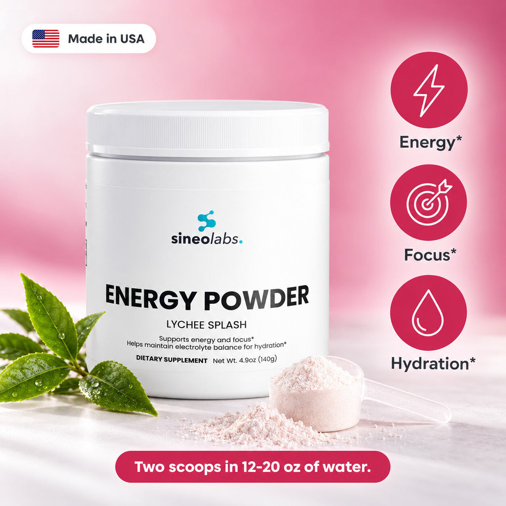 Energy Powder, 200mg Caffeine, Lychee Splash: Energy, Focus, Hydration