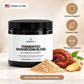 Fermented Mushroom Blend with Reishi & Cordyceps: Immune Support, Prebiotic Fiber, 140 mg Beta-Glucans