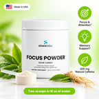 Focus Powder, 300mg Alpha GPC, Sour Candy: Focus & Attention, Memory Support, 200 mg Natural Caffeine