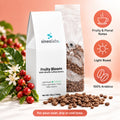 Fruity Bloom Light Roast Coffee, Whole Bean 12oz: Fruity & Floral Notes, Light Roast, 100% Arabica