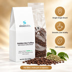 Golden Nut Toffee Medium Roast Coffee, Whole Bean: Single Origin Brazil, Smooth, Low Acidity, 100% Arabica
