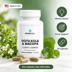 Gotu Kola & Bacopa Clarity Complex Capsules: Mental Clarity, Focus Support, 30 Capsules