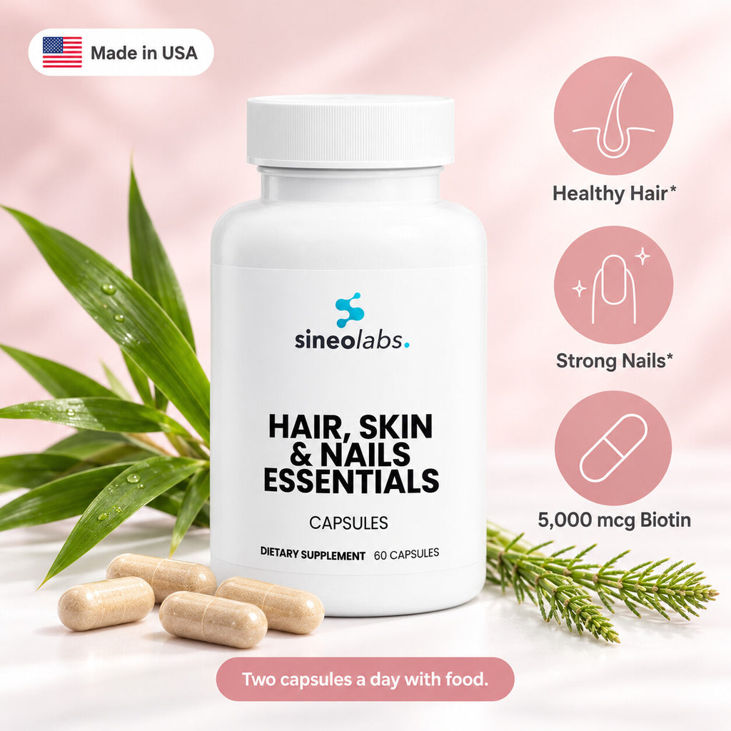 Hair, Skin and Nails Essentials, Biotin 5,000mcg: Healthy Hair, Strong Nails, 5,000 mcg Biotin