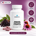 Immune Support Complex with Elderberry & Vitamin C: Immune Support, Vitamin C, D3 & Zinc, Elderberry & Echinacea
