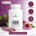 Immune Support Complex with Elderberry & Vitamin C: Immune Support, Vitamin C, D3 & Zinc, Elderberry & Echinacea