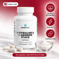 L-Citrulline & L-Arginine Stack Capsules: Healthy Circulation, Stamina, Caffeine-Free