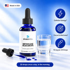 Methylene Blue Drops 10mg, 2 fl oz: Cellular Energy, Focus & Alertness, 10 mg per 20 Drops